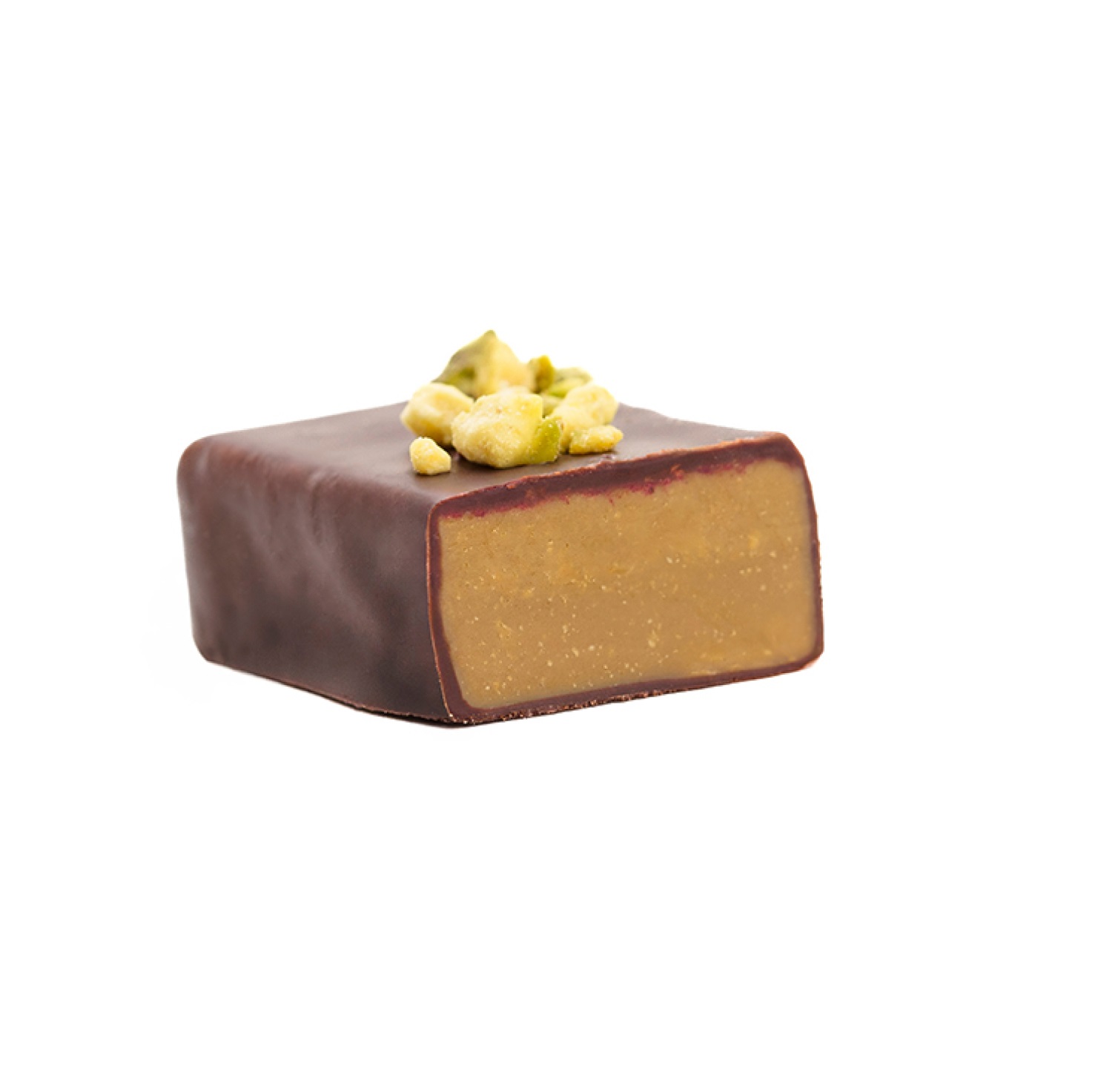 Pralinato Pistacchio e Lampone — Pralinato di pistacchi con lampone disidratato