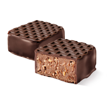 Pralinata — Pralinato alla nocciola con wafer, ricoperta di fondente